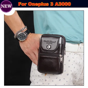 

Belt Clip Pouch Waist Purse Genuine Leather Case Cover for Oneplus 3 A3000 Oneplus 3T A3010 Cell Phone Bags Free Shipping