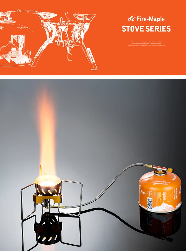 Огонь Клен Открытый кемпинг газовая плита карманный портативный газовая плита производство 2900 Вт FWS-02
