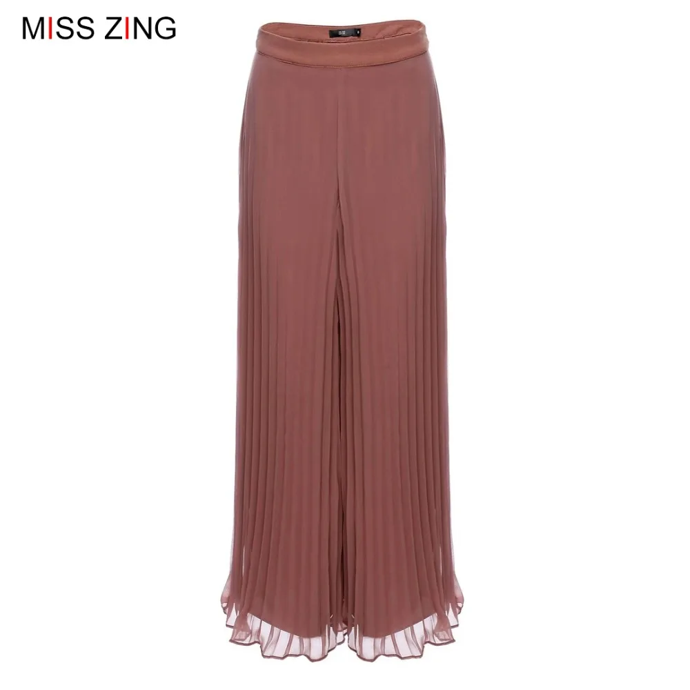 Saia de Chiffon Vestido de Festa Mulheres Moda Plissado Calças Saia Longa Princesa Bottoms Tornozelo-comprimento Elegante Modest Muçulmano Vestuário Islâmico 7 Cheap Vestuário islâmico