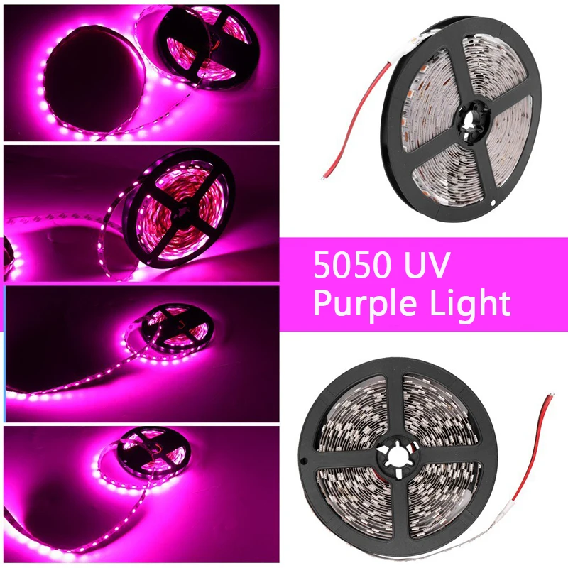 12V 5M 5050 фиолетовый теплый белый синий зеленый красный светильник s Мягкий