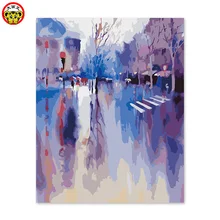 Цифровая живопись маслом DIY украшения гостиная спальня диван фоновая живопись абстрактная Вода цвет пропилен туманно