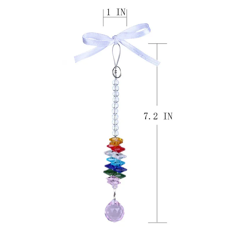 20mm Pink Glass Crystal Ball Colorful Octagonal Suncatcher Pendants Accessories Crystal Prisms Chandelier Parts Wedding Decor (2)