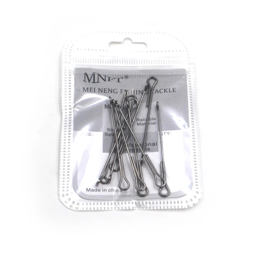 MNFT 60PCS Double Eye Wire Articulated Shanks Fly Tying Material 3 Styles 15/20/25/35/45/55mm Optional