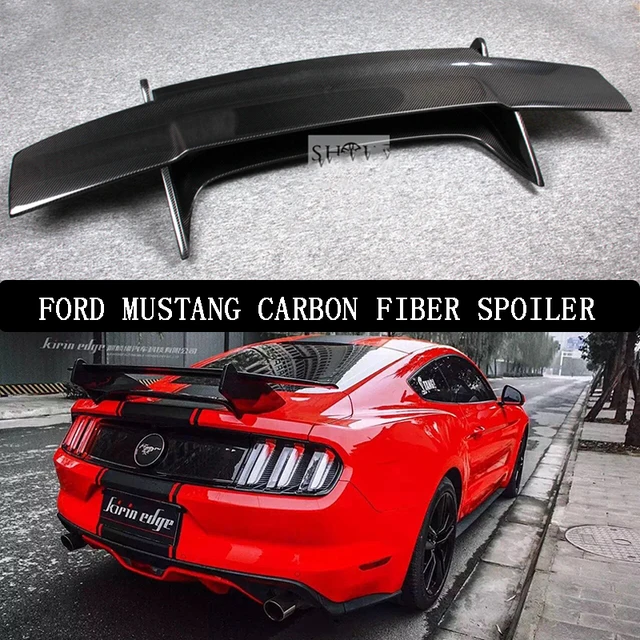 For Ford Mustang 2017 2016 2018 Rear Wing Spoiler Trunk Boot For Ford Mustang 2017 2016 2018 Rear Wing Spoiler Trunk Boot Wings Spoilers Carbon Fiber Installation Gt Style