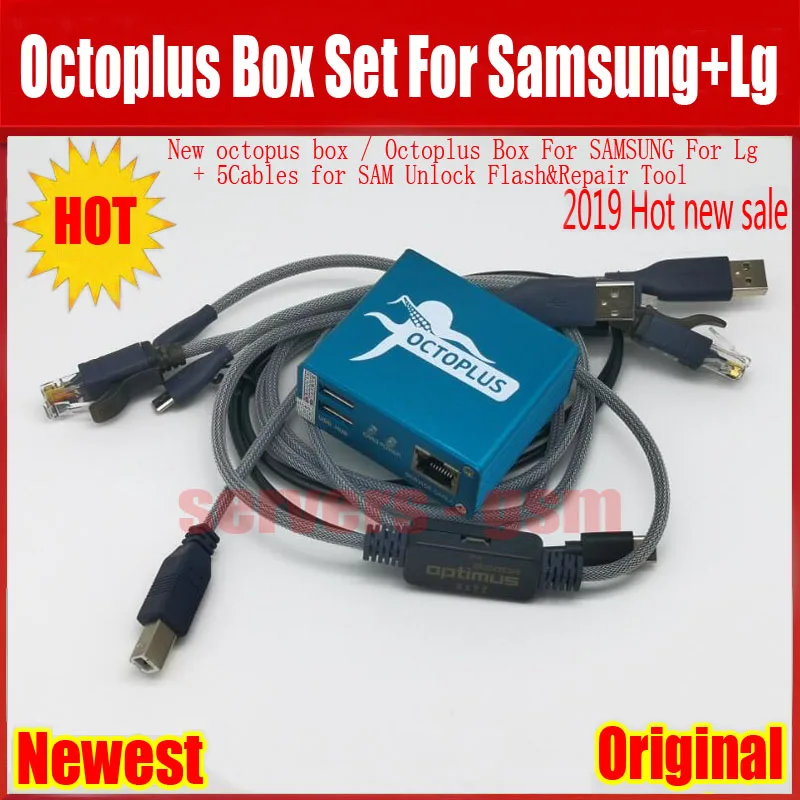 100% оригинал 2019 Новый octopus box/Octoplus коробка для SAMSUNG для Lg + 5 кабели для SAM разблокировка Флэш ремонт мобильных телефонов