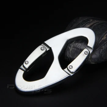 

10pcs/lot 8-Shaped Aluminum Carabiner Snap Hook Clip Keychain Gray For Paracord Hiking Bottle Scouts Buckle Tools
