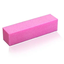 1 шт. розовая губка для ногтей буферная пилочка наждачный блок маникюрная наждачная бумага для полирования педикюра шлифовальный инструмент