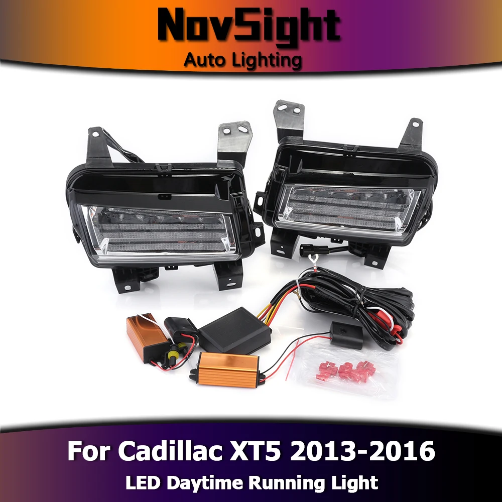 NOVSIGHT Auto Car LED DRL Driving Daytime Running Lamp Fog Lights Turn