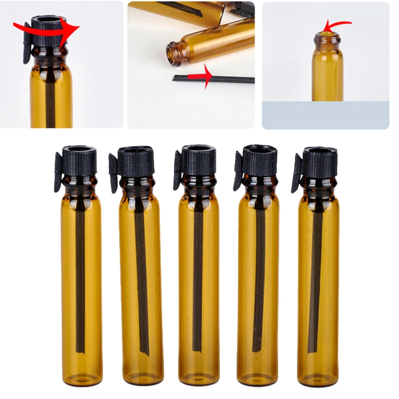 

10 Pcs/1 Set 2 ml Empty Glass Sample Bottle Cute Refillble Bottle Travel Spray Containers Oil Liquid Container