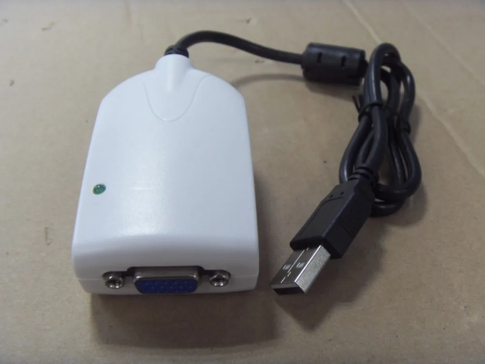 USB 2.0 to VGA Display Adapter, USB to VGA Coverter Resolution 1600*
