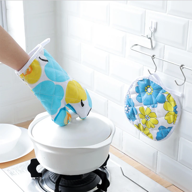 Термостойкая перчатка скольжение устойчивая изоляция перчатки+ коврик для посуды эффективная перчатка кухонные инструменты для выпечки аксессуары для корпуса