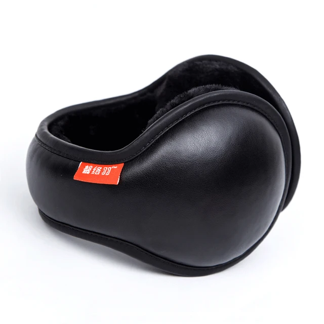 Winter Earmuffs for Men Foldable Ear Warmers British Style Plaid Plush