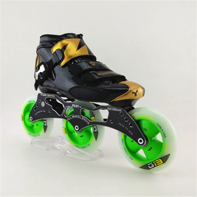 Cheap Genuine Brand Adults Professional Speed Roller Skating Skates Children Roller Patins Inline Skate Shoes With 3x110mm Wheels