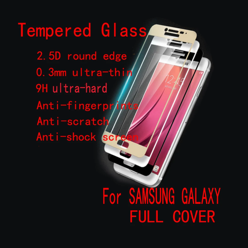 

FENGHEMEI 2.5D Full Cover Full screen Tempered Glass Protector For Samsung C5 C5 PRO C7 S7 C7 Pro C9 C9 Pro