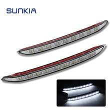 SUNKIA 2Pcs set LED Daytime Running Light For KIA K2 New RIO DRL With Turning Signal