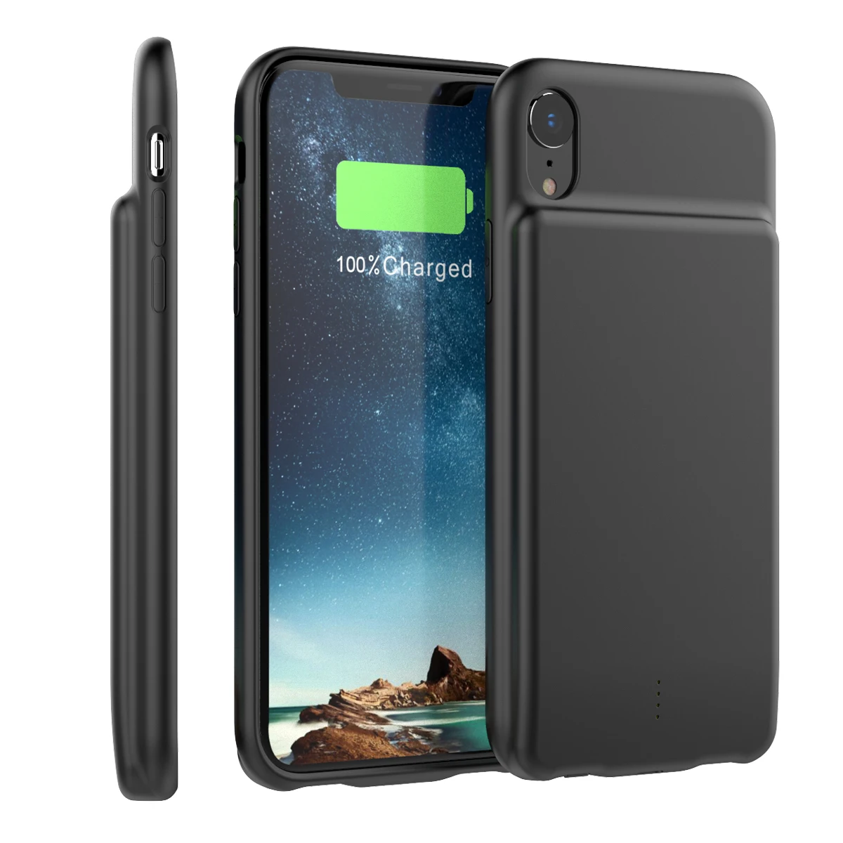 

External 5000mAh Battery Charger Case For iPhone Xr with Audio Spare Phone Charger Power Bank Protector LED Power Indicator