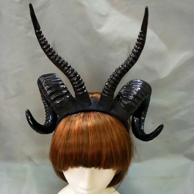 悪魔魔女ヘッドバンドロリータ 4 角羊ホーンハンドメイドヘアバンドコスプレアクセサリーハロウィン Diy 帽子コスプレ小道具 Boys Costume Accessories Aliexpress