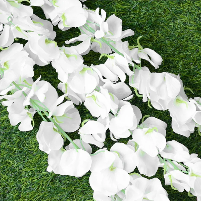 3 Fork Artificial Hydrangea Silk Rattan Wall Fake Flower Arches Vine Hanging Wisteria For Wedding Home Decoration Cheap Garland 3 Fork Artificial Hydrangea Silk Rattan Wall Fake Flower Arches Vine Hanging Wisteria For Wedding Home Decoration Cheap Garland