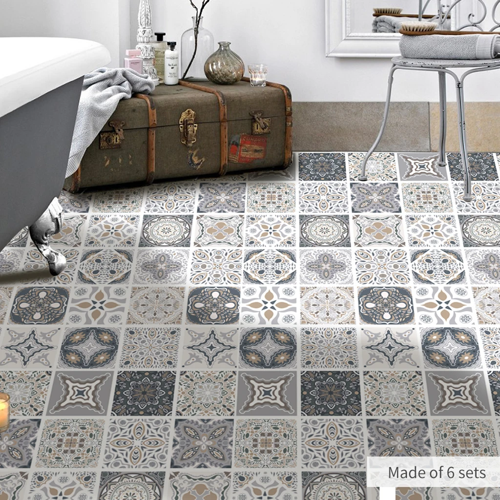 Waterproof Kitchen Wall Tile Sticker Adhesive Peel&Stick Tile Decal Waterproof Bathroom Wall Sticker Decor For Home Decoration