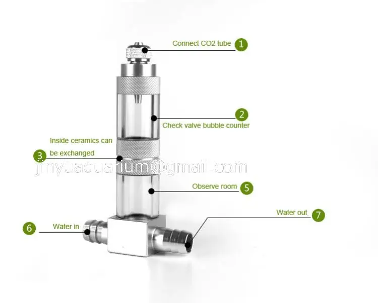 Внешний CO2 диффузор распылитель обратный клапан регулятор для аквариума 4 в 1 Заменить керамический водяное растение для аквариума садок для рыбы