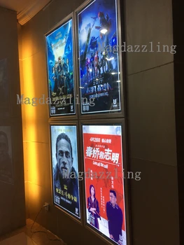 

4PCS Cinema Snap Frame LED Movie Poster Light Box,24"x36" Restaurant LED Menu Light Boxes