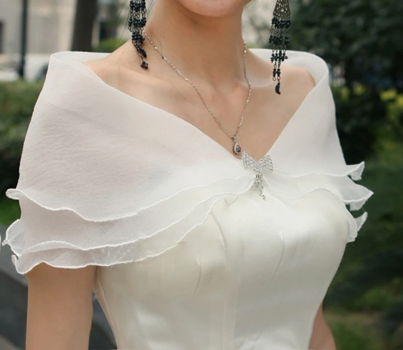 Три слоя Seersucker алмаз женские обертывания шарф накидка в оперном стиле шаль для невесты свадебное, вечернее платье