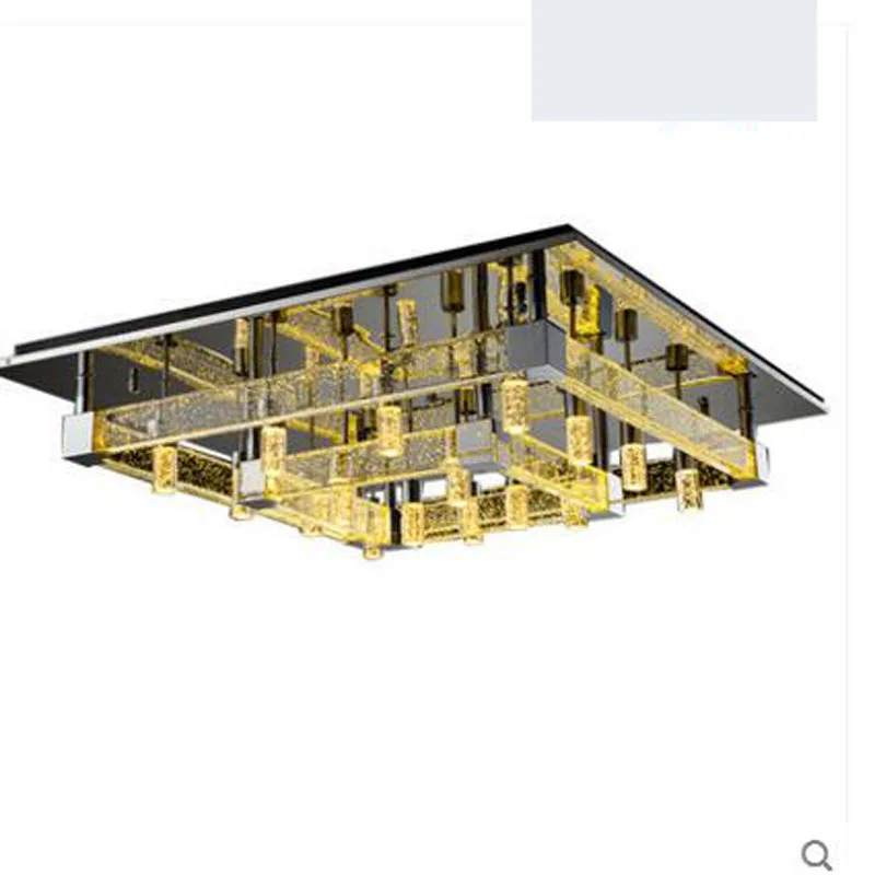 

Simple atmospheric led living room ceiling lamp modern rectangular crystal lamp bedroom restaurant lights home lighting fixture