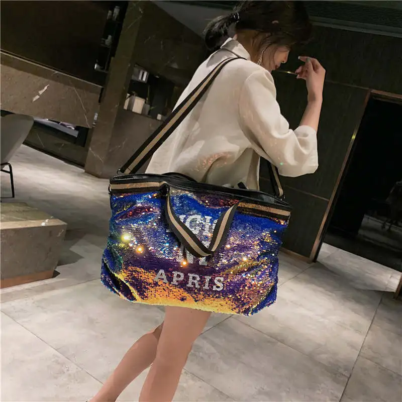 أزياء الترتر حقائب النساء الإناث كبيرة قدرة أعلى-حقائب بيد سيدة حقائب عارضة حمل فتاة حقيبة ساع بولسا الأنثوية