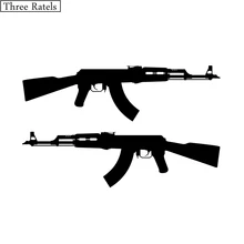 Três ratels TZ-084 22*13.6cm 1-5 peças ak 47 rifle vinil adesivo do carro decalque jdm adesivos de carro