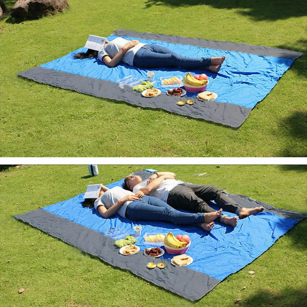 2019 Outdoor camping mat portable beach waterproof folding pocket beach mat self inflating camping mattress sleeping 40J3 (5)