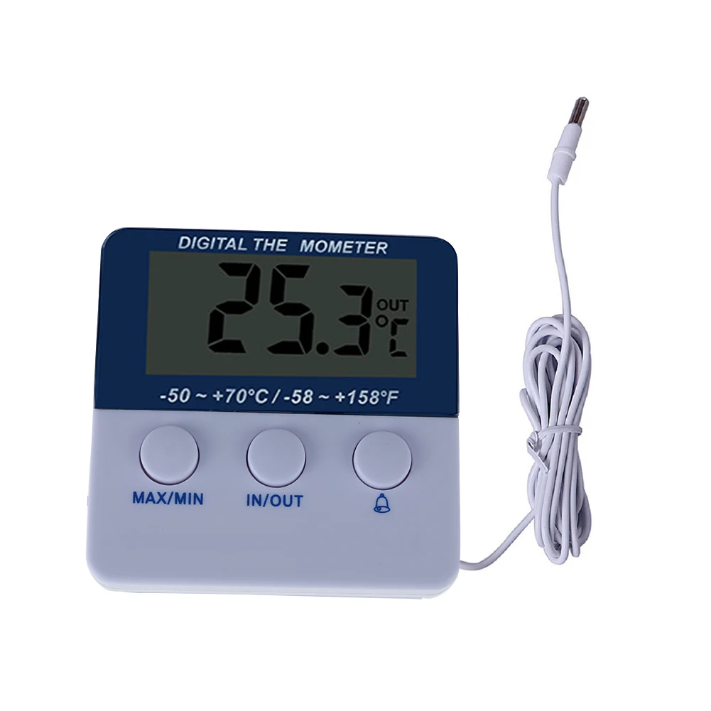 

Weather Station Digital LCD Temperature Humidity Meter Indoor/Outdoor Room Thermometer Clock Hygrometer with sensor