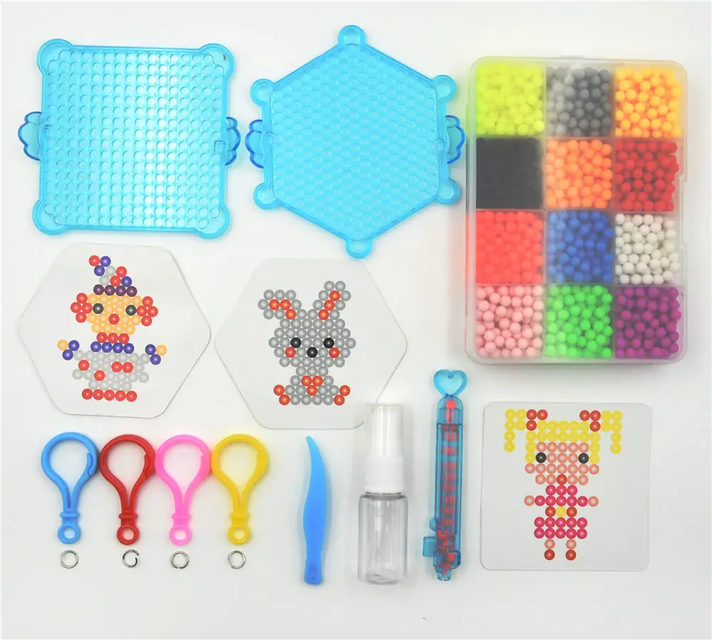 Набор водяных бусин Sticky Hame Perler Beads Pegboard набор плавких бусин головоломки водные бусины Развивающие игрушки Diy