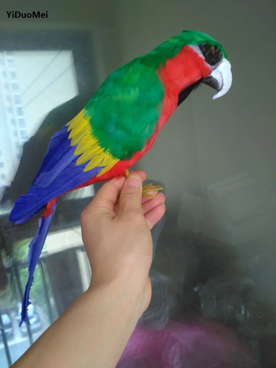 

Большой 42 см имитация птицы красочные перья попугай модель, пена и перья попугай ручной работы, украшение для дома и сада, подарок d2000