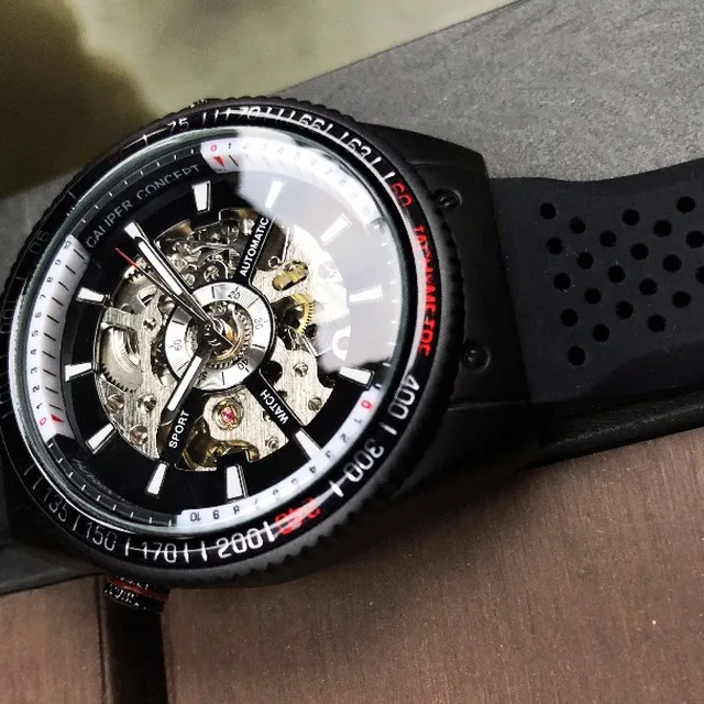 Forsining 2016 obrotowy bezel Sport Design silikonowy zespół mężczyźni zegarki Top Brand Luxury automatyczny czarny Fashion casual zegarek zegar tanie i dobre opinie Mechanical Wristwatches Okrągłe No waterproof Szklane Papieru 45mm GMT963 Silikonowe Automatic Self-Wind Klamra 24cm Strumień światła Forsining 2016 obrotowy bezel Sport Design silikonowy zespół mężczyźni zegarki Top Brand Luxury automatyczny czarny Fashion casual zegarek zegar tanie i dobre opinie Mechanical Wristwatches Okrągłe No waterproof Szklane Papieru 45mm GMT963 Silikonowe Automatic Self-Wind Klamra 24cm Strumień światła