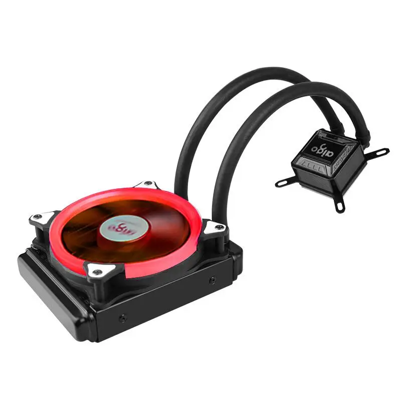 Aigo Liquid CPU Cooler All-In-One Water Cooling 120mm PWM Fan LED Light desktop computer case radiator LGA 775/115x/AM2/AM3/AM4