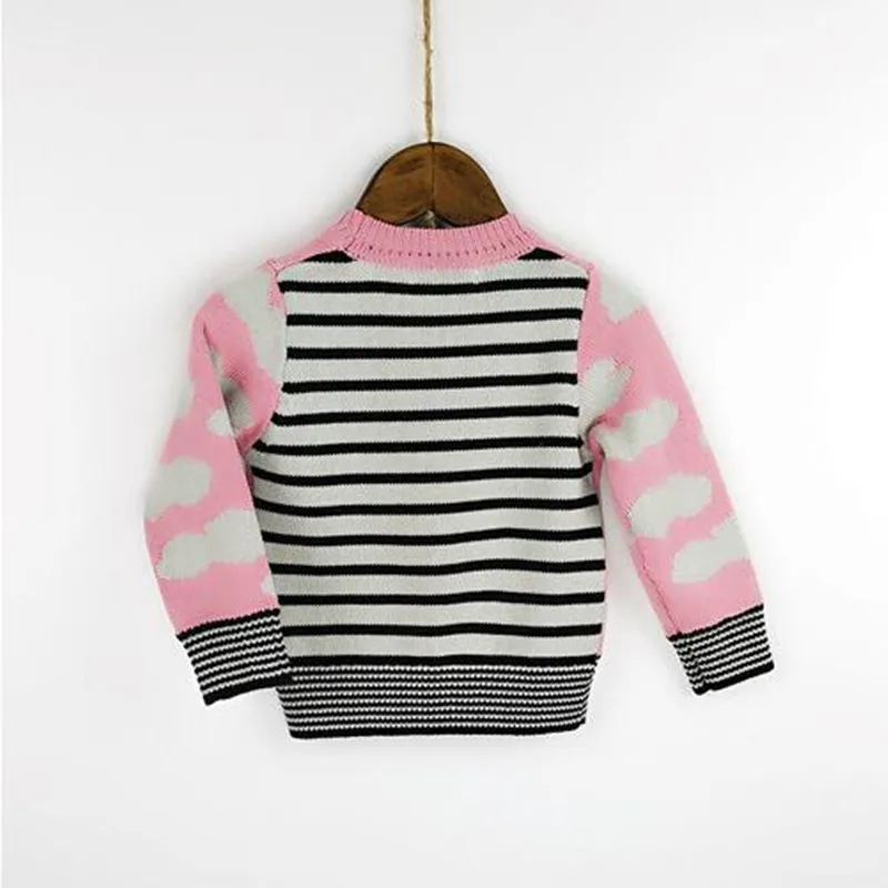 Зимний свитер для маленькой девочки с рисунком «облако с каплями дождя» детская одежда свитер для детей теплая трикотажная одежда для девочек с длинными рукавами