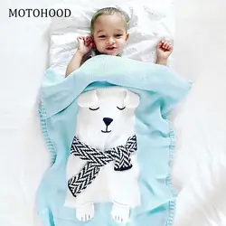 MOTOHOOD милый медведь хлопок детские одеяла новорожденных Модные трикотажные муслин пеленать Обёрточная бумага для украшения комнаты