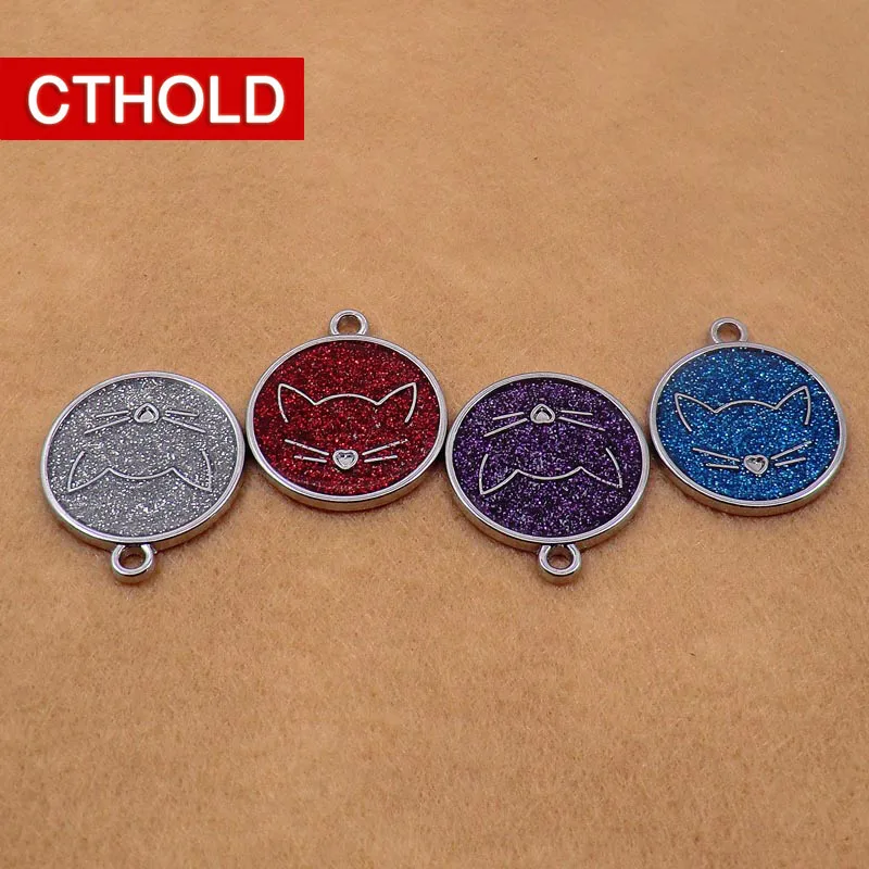 Персонализированная идентификационная бирка для собак CTHOLD 30 шт./лот блестящие