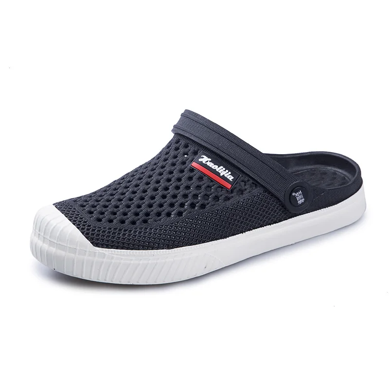 

Men Slippers 2019 Fashion Confortable Rubber Shoes Slip-on Breathable Lazy Flat 40-44 Male Shoes Flip Flop Adult Beach Shoes