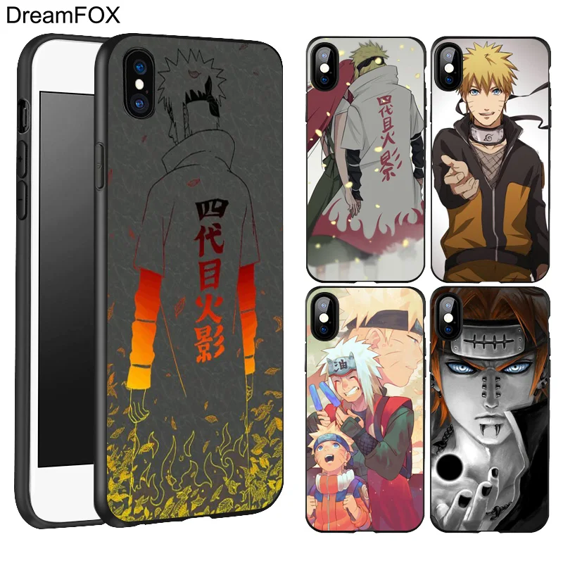 DREAMFOX L213 Naruto Black Soft TPU Silicone Case Cover For Apple