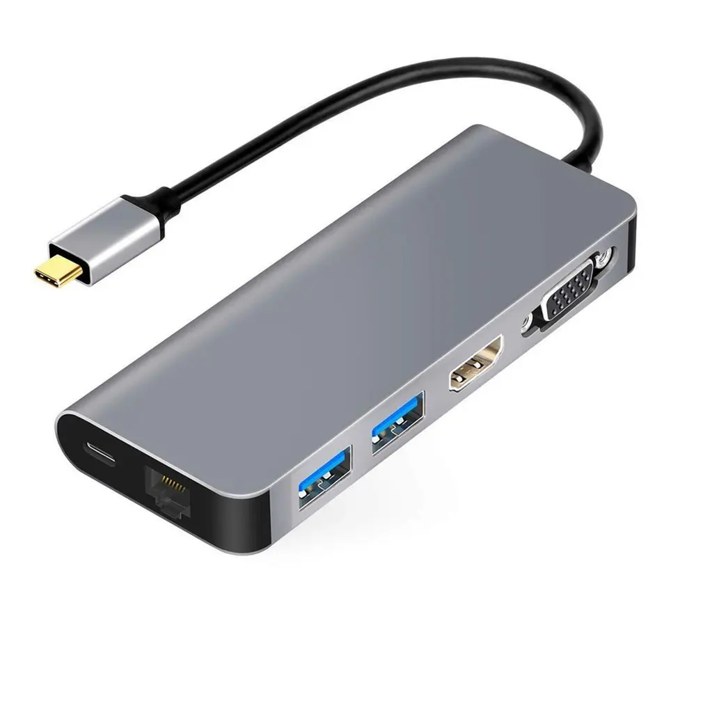 USB C в HD мультимедийный интерфейс адаптер type C концентратор с 4K RJ45 2 USB3.0 аудио зарядка PD порты для samsung DeX для Galaxy