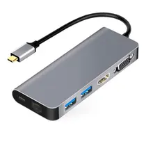 USB C в HD мультимедийный интерфейс адаптер type C концентратор с 4K RJ45 2 USB3.0 аудио зарядка PD порты для samsung DeX для Galaxy