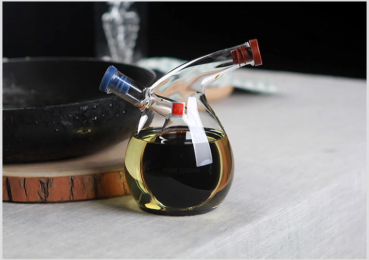 Кухня два в одном диспенсер для масла Креативный дизайн графинчик для уксуса оливковое качество может для розлива масла Диспенсер Бутылка с остановкой