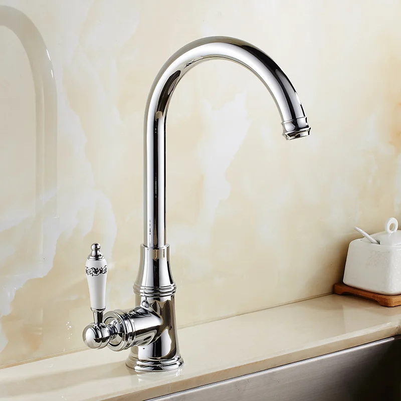 free shipping newly design solid brass kitchen sink faucet with top quality polished chrome bathroom basin - Brass Kitchen Sink free shipping newly design solid brass kitchen sink faucet with top quality polished chrome bathroom basin - Brass Kitchen Sink