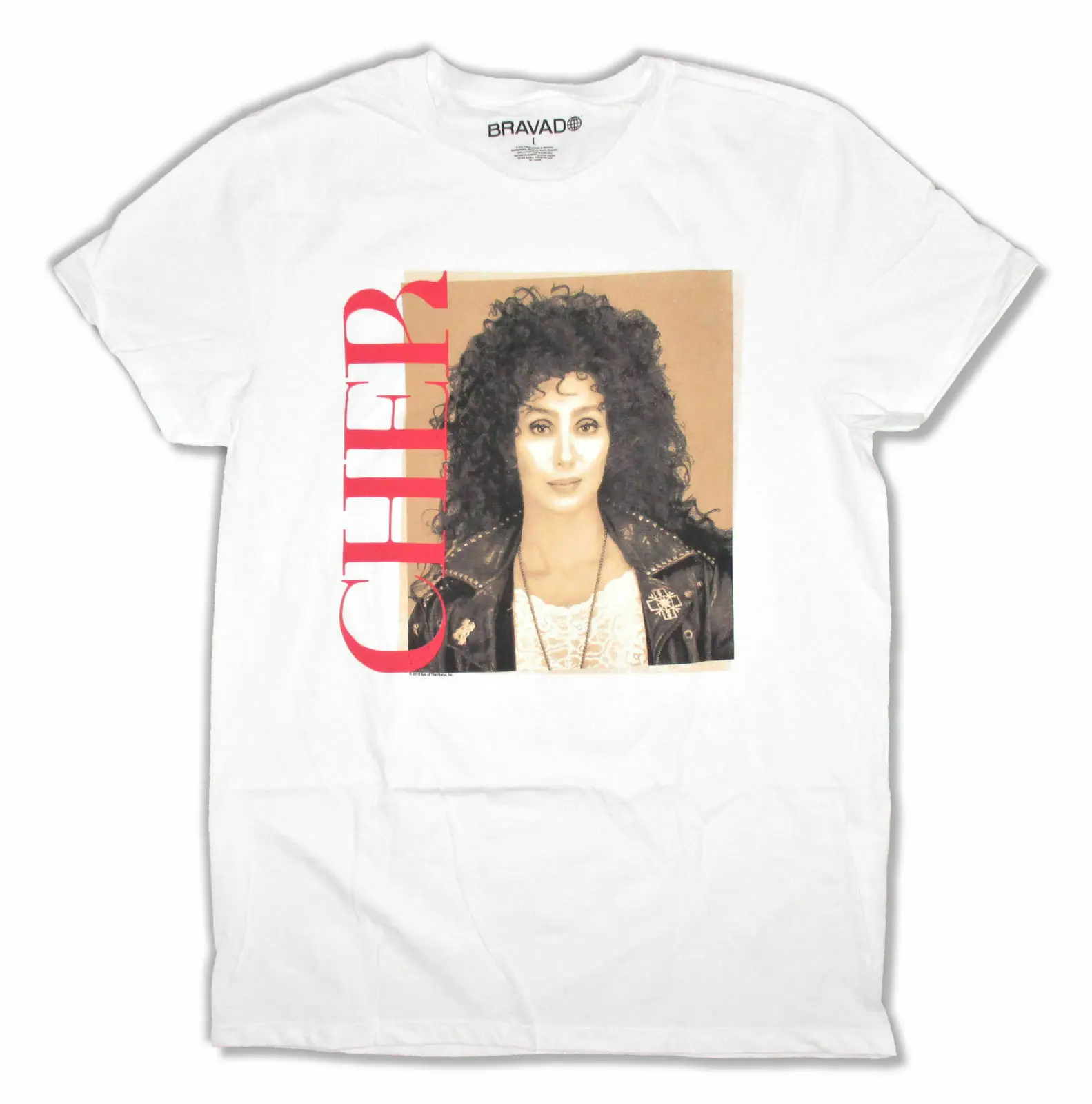 

Cher Vintage Square Photo Pic White T Shirt New Official Merch
