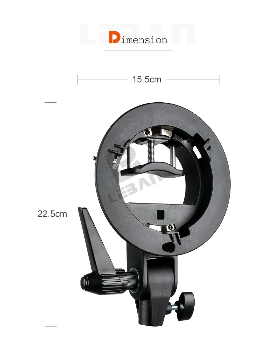 S-образное крепление Godox Тип Кронштейн Bowens держатель для софтбокса Speedlite Flash Snoot соты Softbox