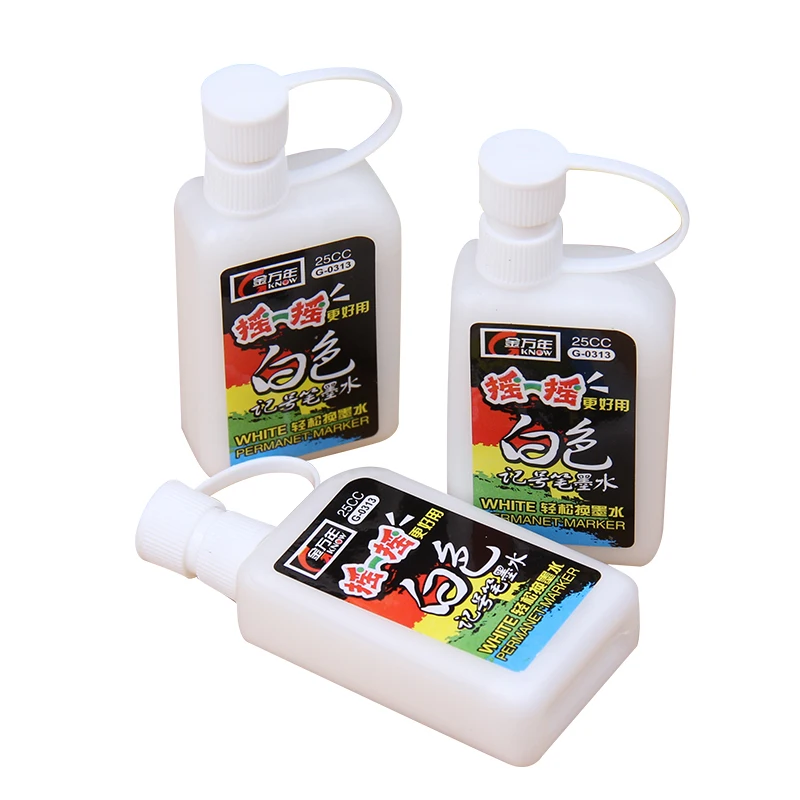 White POP Marker Ink 25ml Fast Dry
