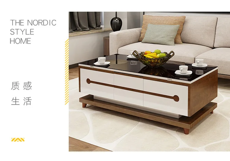  electric multifunction foldable Coffee Table Living Room liftable and lowerable minimalist rectangl