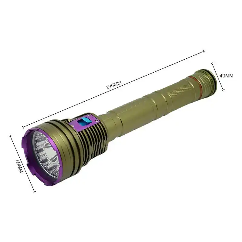мощный светодиодный фонарик Дайвинг 12x XM L2 30000 люмен Водонепроницаемый вспышка