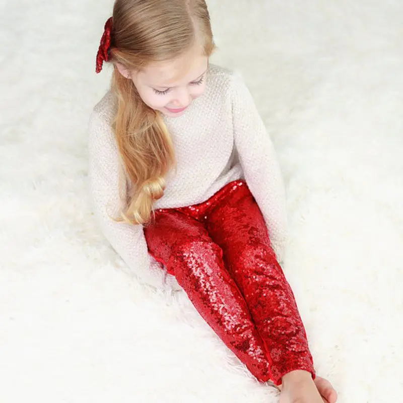 Популярные детские штаны с золотыми блестками и радужным единорогом модные